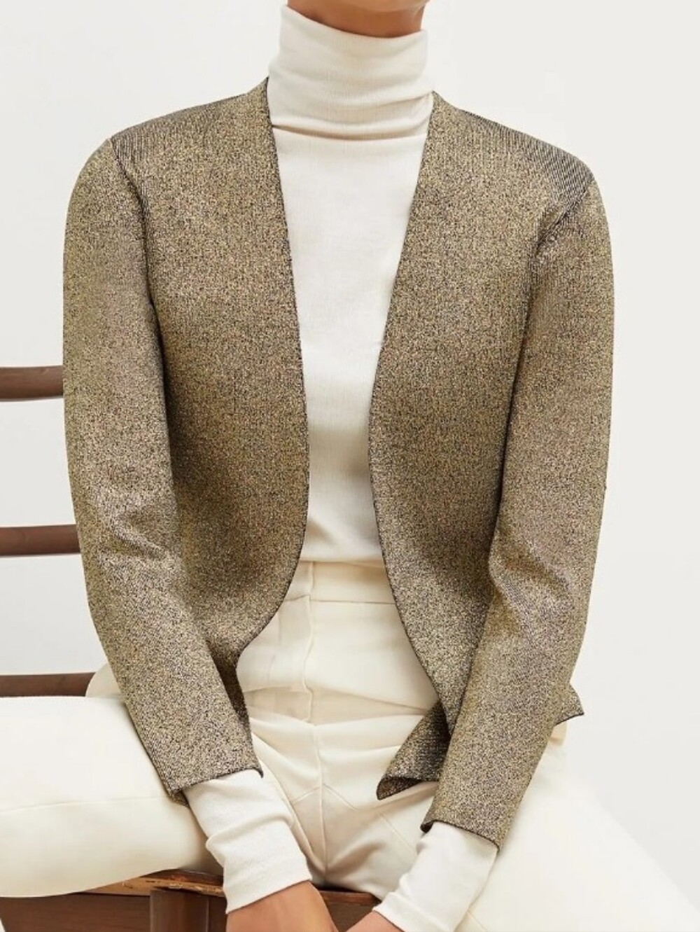 MM. Lafleur Woolf Jardigan in Gold Knit Size Large